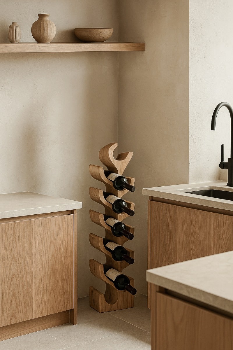 Wijnrek Suar 8211 Massief Hout 8211 Hoogte 102 Cm