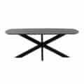Eetkamertafel Akagi - Zwart acaciahout - Deens ovaal - 210 cm