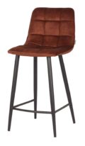 Barkruk Jelt - Stof Rust Velours - Metaal - Zithoogte 65 cm (minimale bestelling 2 stuks)