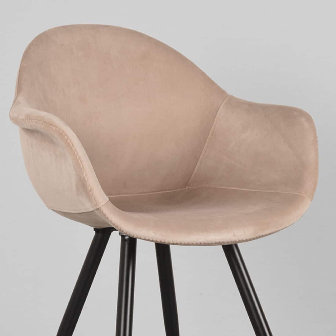 Eetkamerstoel Forli 8211 Zand 8211 Fluweel Minimale Bestelling 2 Stuks