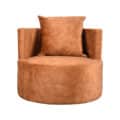 Fauteuil Evy - Stof oker velours