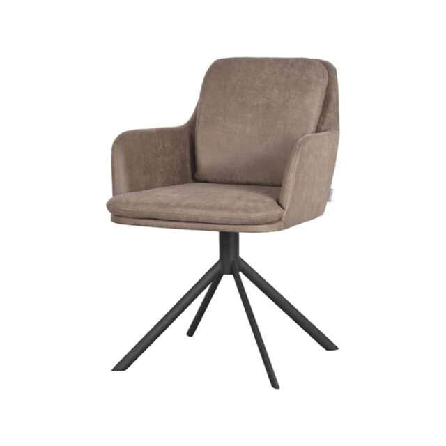 Eetkamerstoel Joy 8211 Taupe 8211 Microfiber 8211 Metaal Minimale Bestelling 2 Stuks