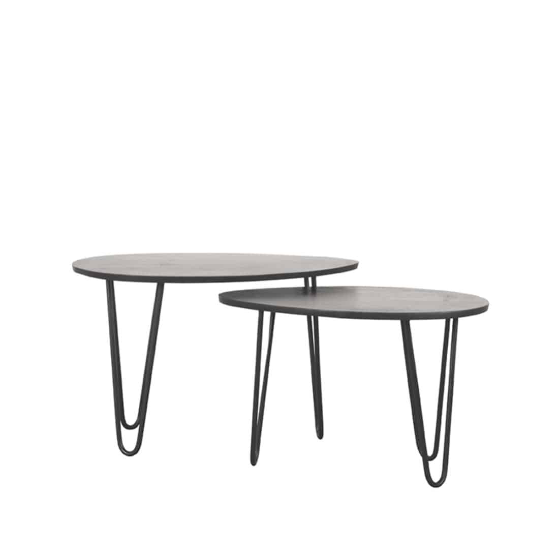 Salontafel Frisk 8211 Zwart 8211 Mangohout 8211 Metaal