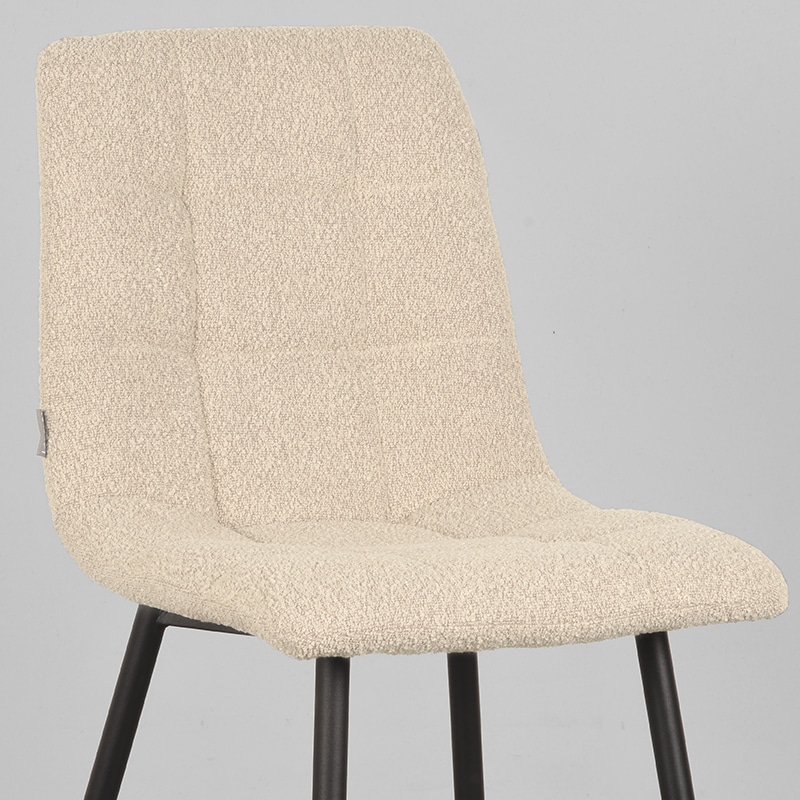 Eetkamerstoel Juul 8211 Zand 8211 Boucle 8211 Metaal Minimale Bestelling 2 Stuks