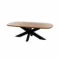 Salontafel Deens - Mango Smooth naturel - Ovaal - 120 cm