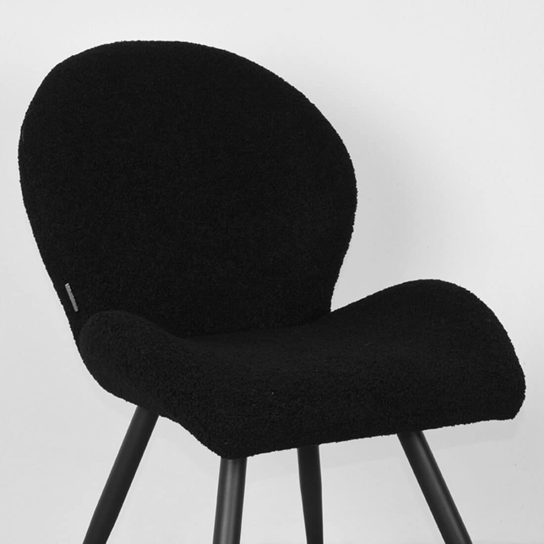 Eetkamerstoel Sky 8211 Zwart Teddy Minimale Bestelling 2 Stuks