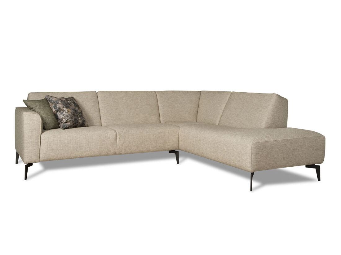 Hoekbank Solid 8211 2 5 Zits Met Ottomane Rechts 8211 Stof Op Aanvraag