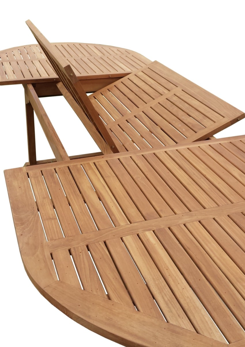 Tuintafel Uitschuifbaar Ovaal Living 8211 Teakhout 8211 180 240 Cm