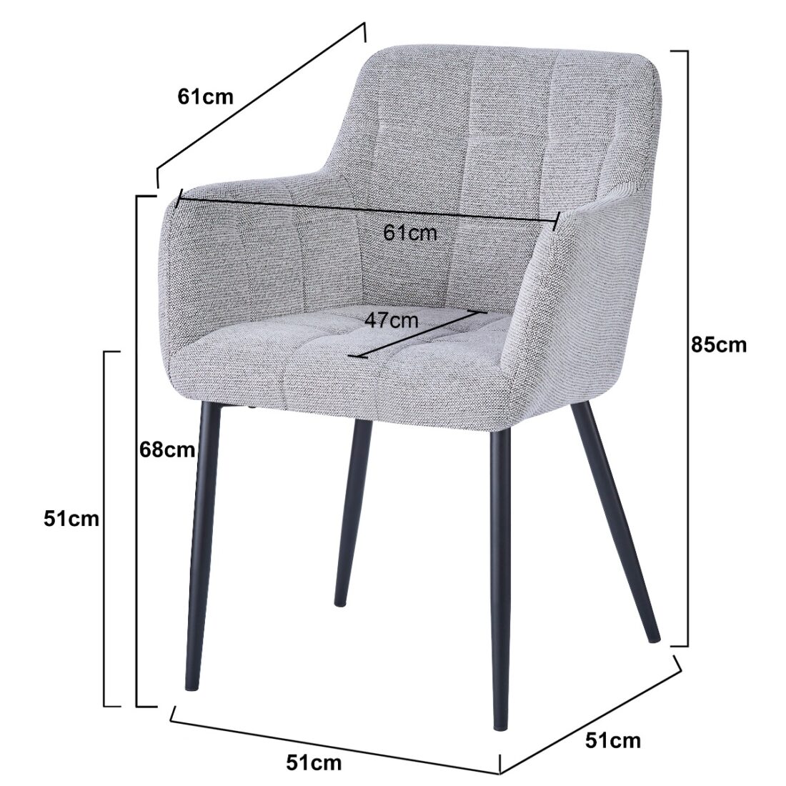 Eetkamerstoel Bronco 8211 Stof Karamel 8211 Metaal