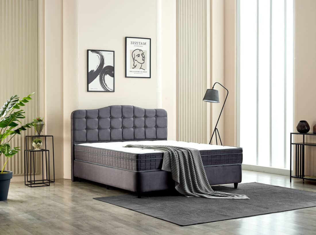 Opbergboxspring Marrakech Velvet Antraciet 180 215 200