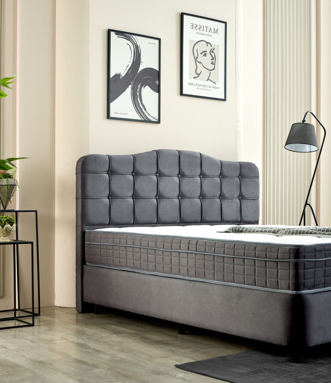 Opbergboxspring Marrakech Velvet Antraciet 180 215 200