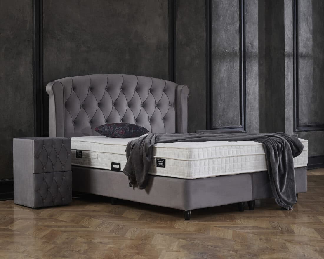 Opbergboxspring Aurora Velvet Antraciet 140 215 200