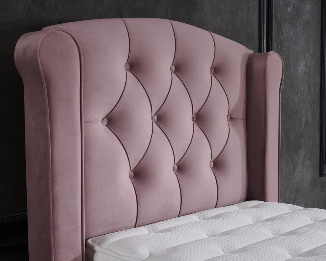 Opbergboxspring Aurora Velvet Roze 90 215 200