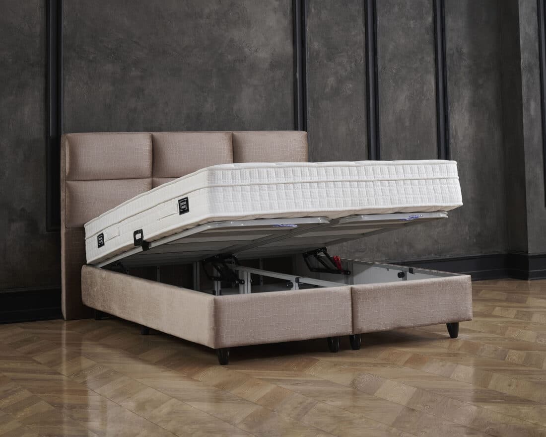 Boxspring Met Opbergruimte Mississippi Taupe 160 215 200