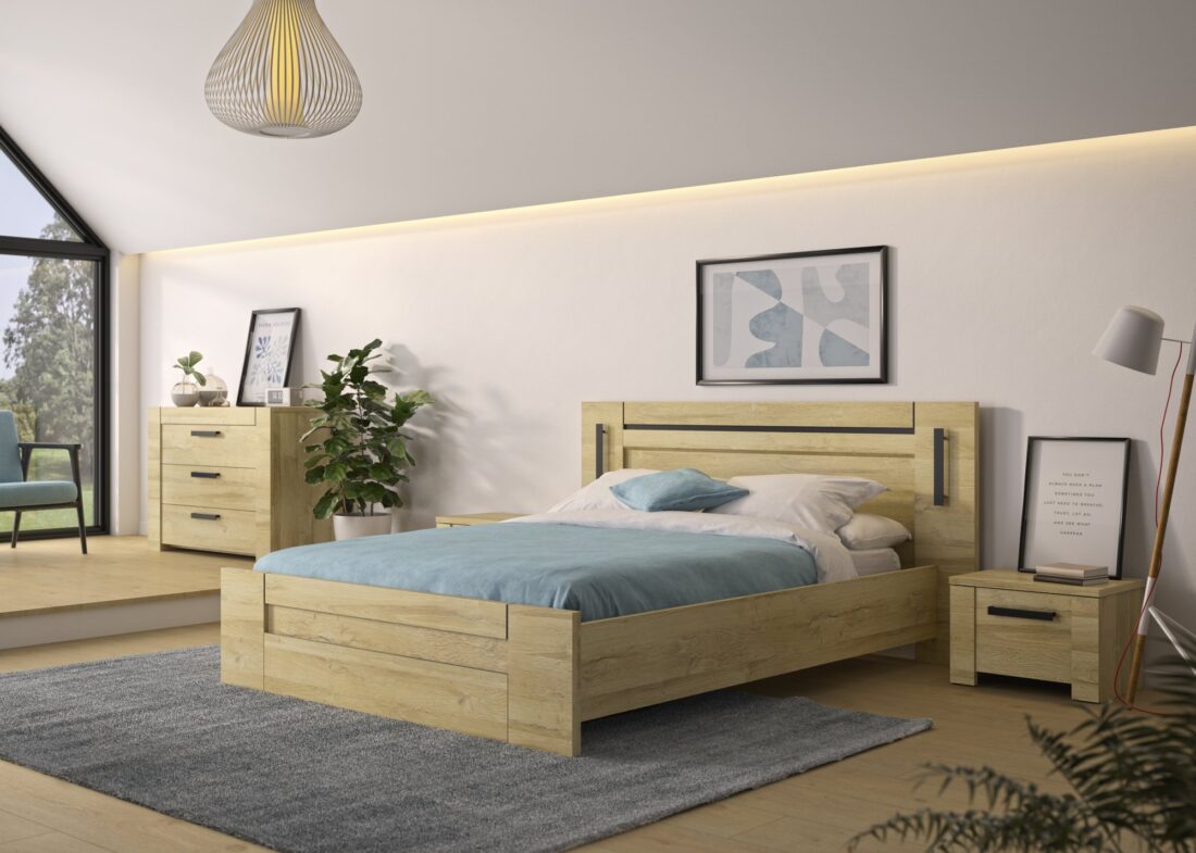 Ledikant Sofia 8211 Helvezia Eik 8211 140 160 180 215 200 Cm