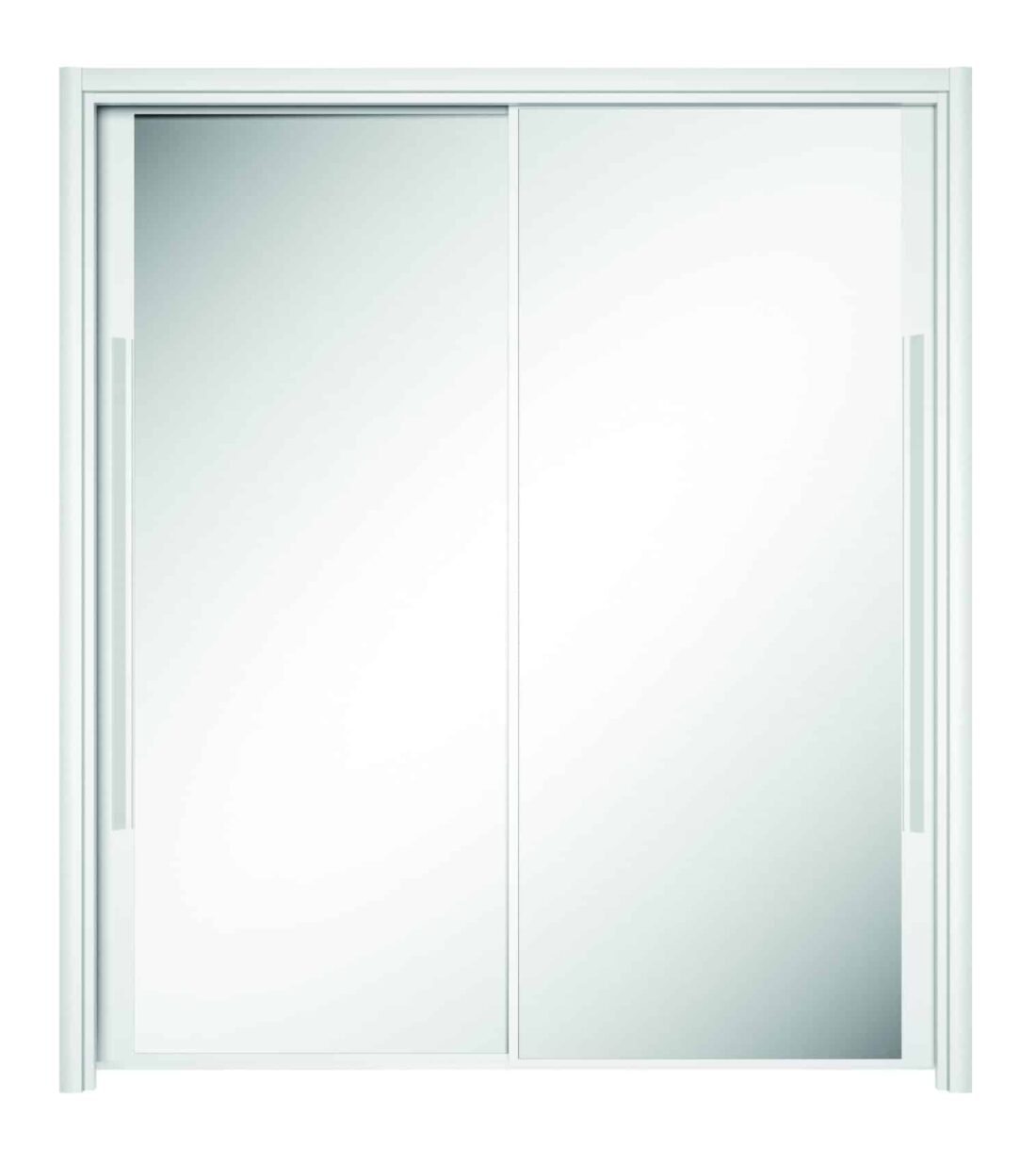 Linnenkast Cyrus 8211 Wit Mdf 8211 200 Cm 8211 Met 2 Schuifdeuren Met Spiegels