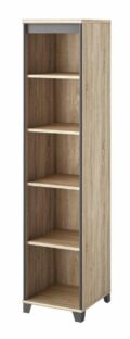 Boekenkast Mambo - Sonoma-eiken / zwart - 46 cm