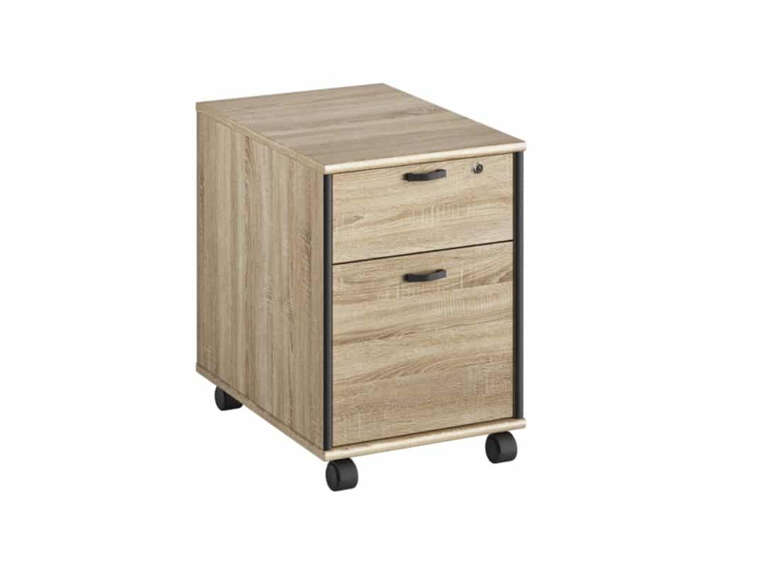 Ladekast Mobiel Mambo 8211 Zwart Sonoma Eiken 8211 Met 2 Lades Ladekast Mobiel Mambo 8211 Zwart Sonoma Eiken 8211 Met 2 Lades