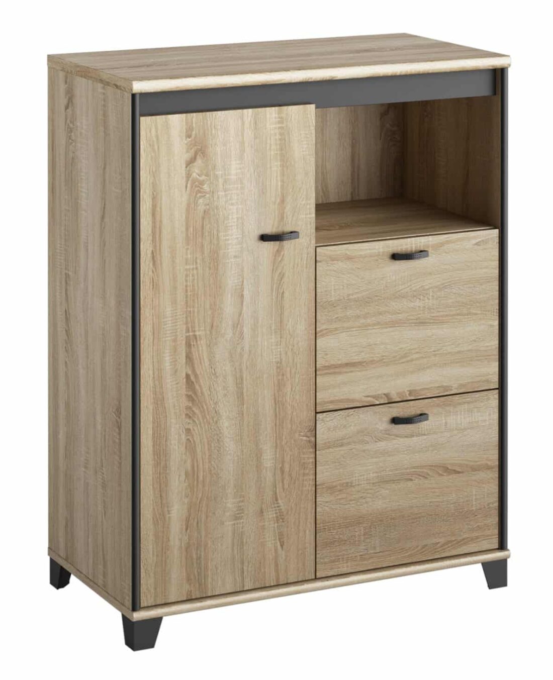 Opbergkast Mambo 8211 Sonoma Eik Zwart 8211 Met 1 Deur En 2 Lades Opbergkast Mambo 8211 Sonoma Eik Zwart 8211 Met 1 Deur En 2 Lades