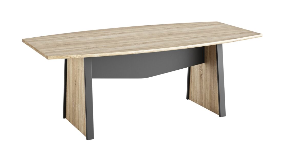 Bureau Mambo 8211 Eiken Sonoma Zwart 8211 Tonvormig