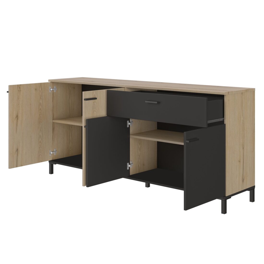 Dressoir Trust 8211 Kleur Chene Helvezia 8211 4 Deuren En 1 Lade