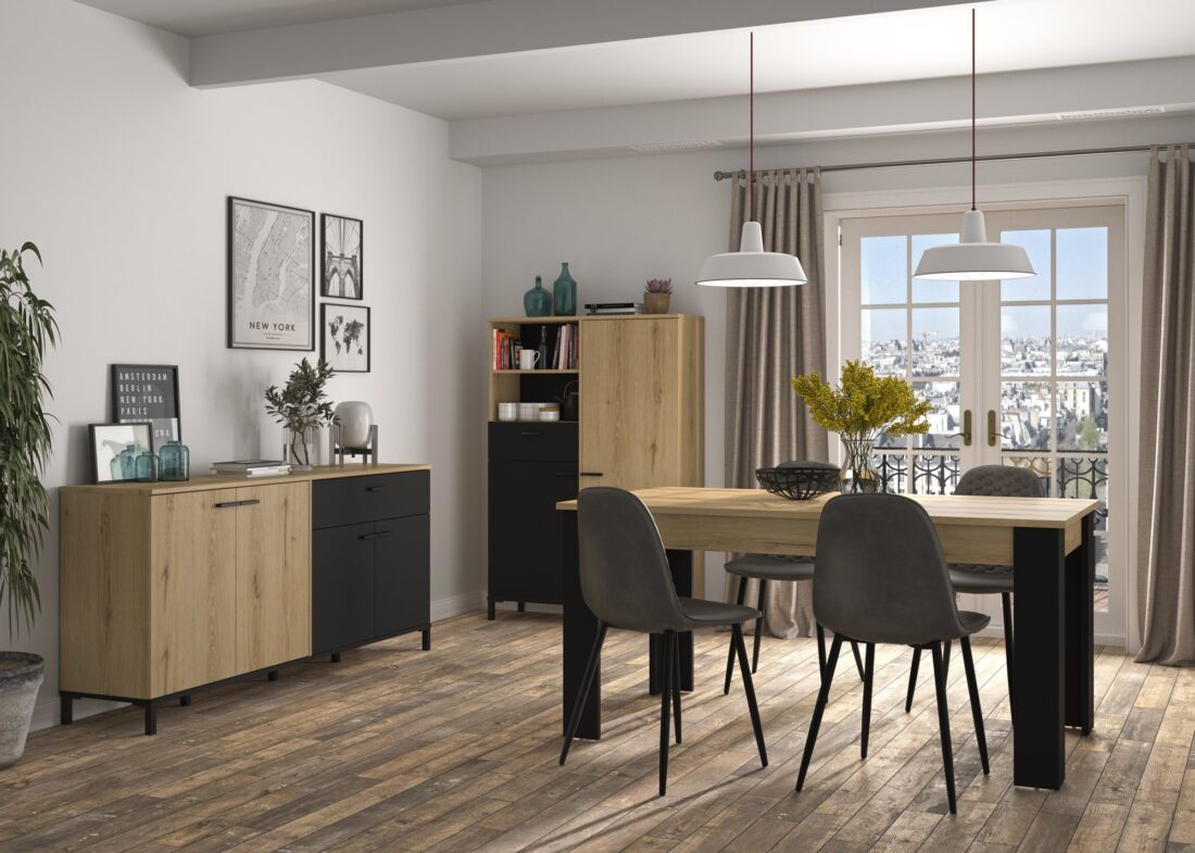 Dressoir Trust 8211 Kleur Chene Helvezia 8211 4 Deuren En 1 Lade