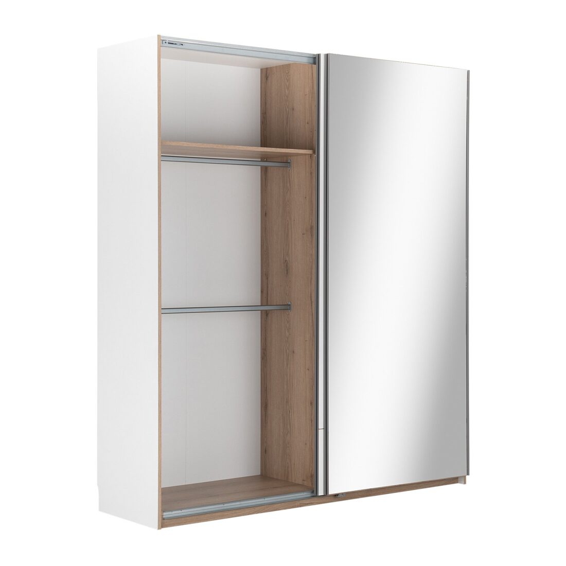 Linnenkast Nestor 8211 Wit Mdf 8211 Met 2 Schuifdeuren 8211 200 Cm