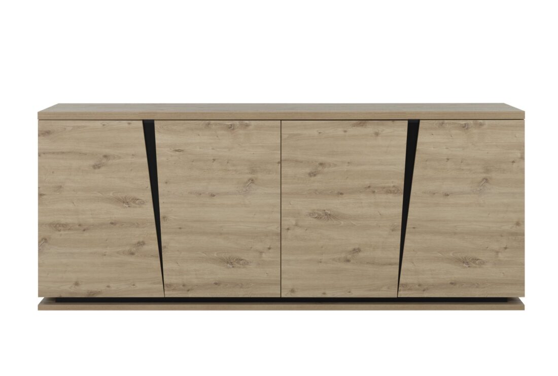 Dressoir Crack 8211 Chene Artisan Eik 8211 Met 4 Deuren Dressoir Crack 8211 Chene Artisan Eik 8211 Met 4 Deuren