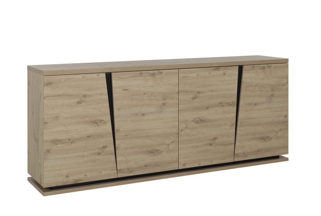 Dressoir Crack 8211 Chene Artisan Eik 8211 Met 4 Deuren Dressoir Crack 8211 Chene Artisan Eik 8211 Met 4 Deuren