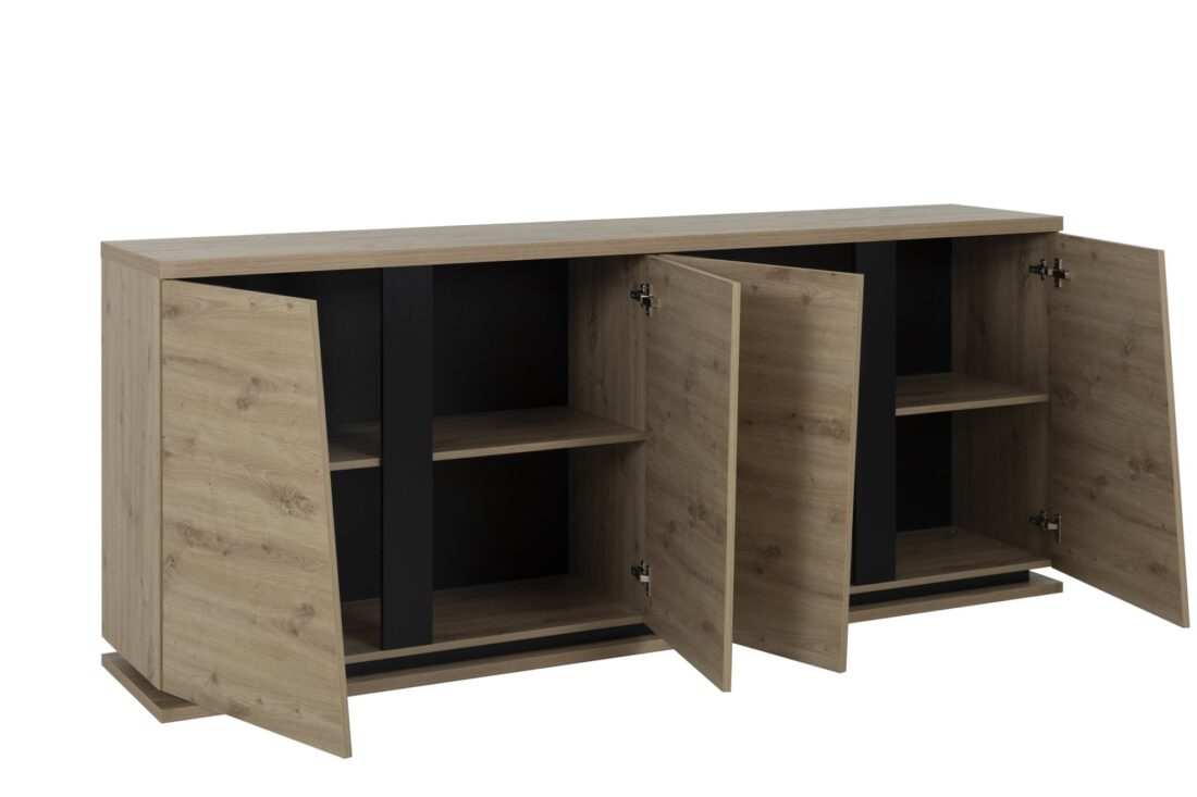 Dressoir Crack 8211 Chene Artisan Eik 8211 Met 4 Deuren Dressoir Crack 8211 Chene Artisan Eik 8211 Met 4 Deuren