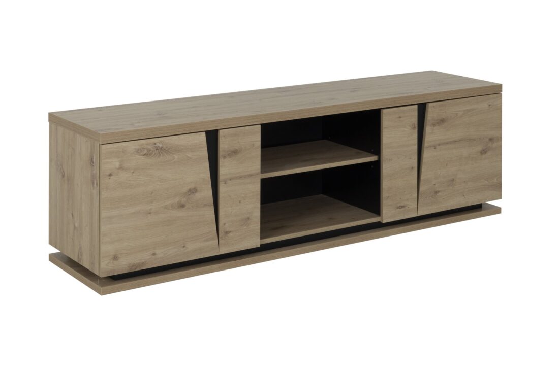 Tv Meubel Crack 8211 Chene Artisan 8211 Met 2 Deuren