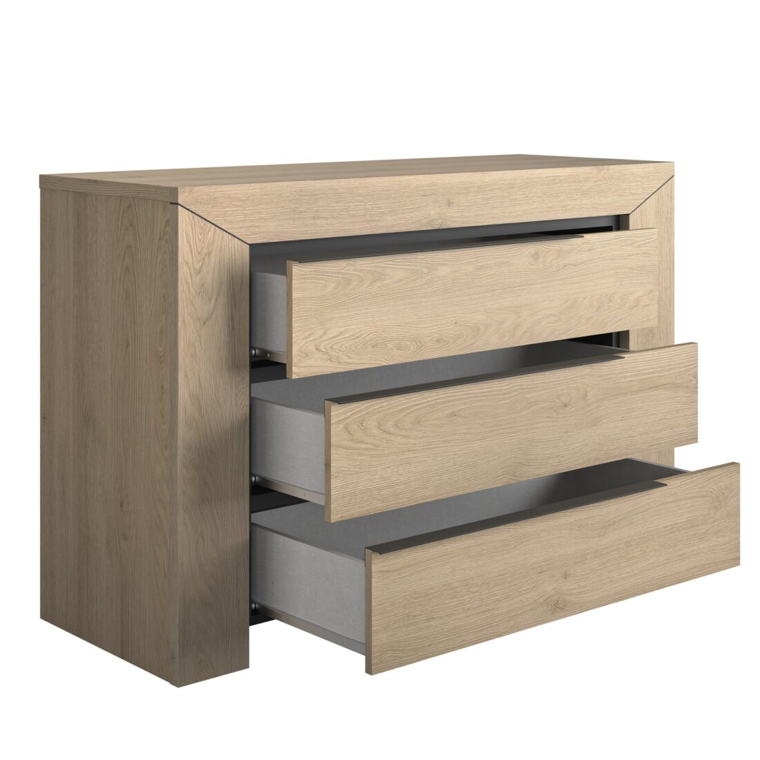 Ladekast Brugge 8211 Kastanjekleur 8211 Met 3 Lades