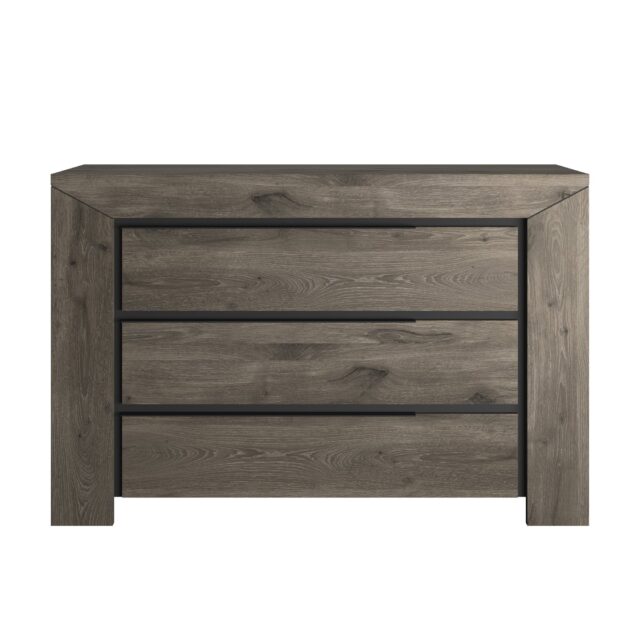 Ladekast Brugge 8211 Eiken Bruin Melamine 8211 Met 3 Lades