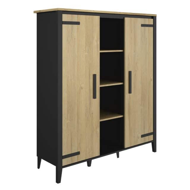 Hoge Buffetkast 2 Deuren 4 Vakken