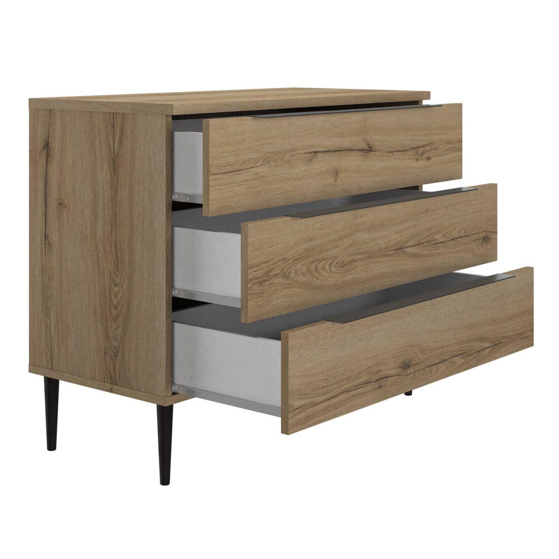 Ladekast Lucian 8211 Helvezia Eik 8211 Met 3 Lades