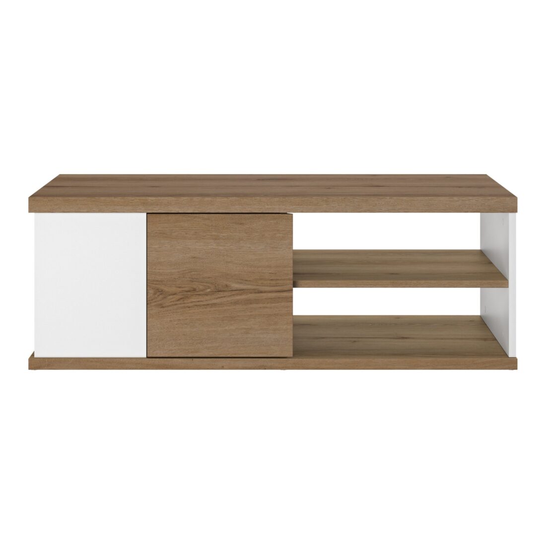 Salontafel Otello 8211 Wit Hoogglans Helvezia Eik 8211 1 Deur