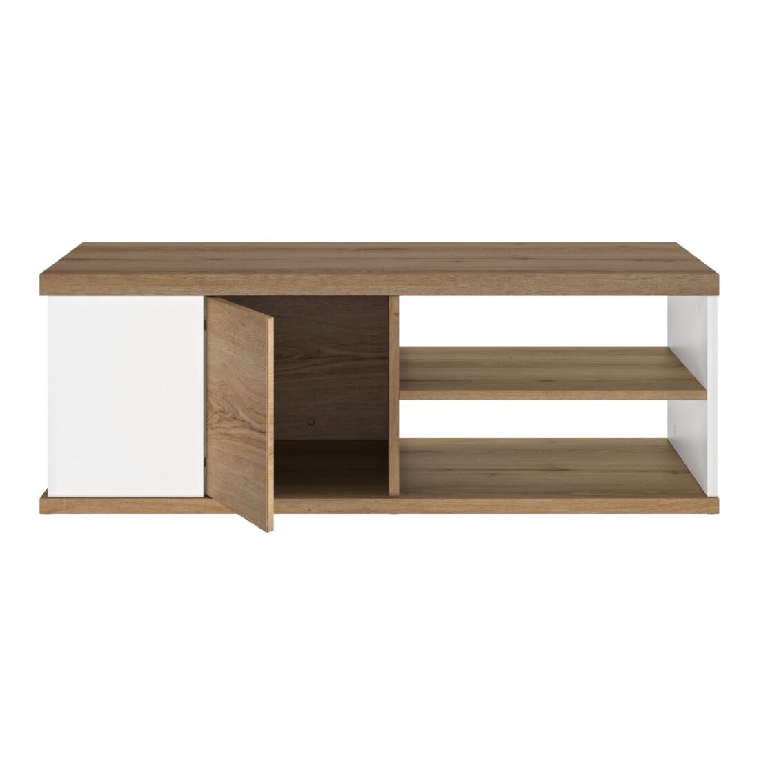 Salontafel Otello 8211 Wit Hoogglans Helvezia Eik 8211 1 Deur