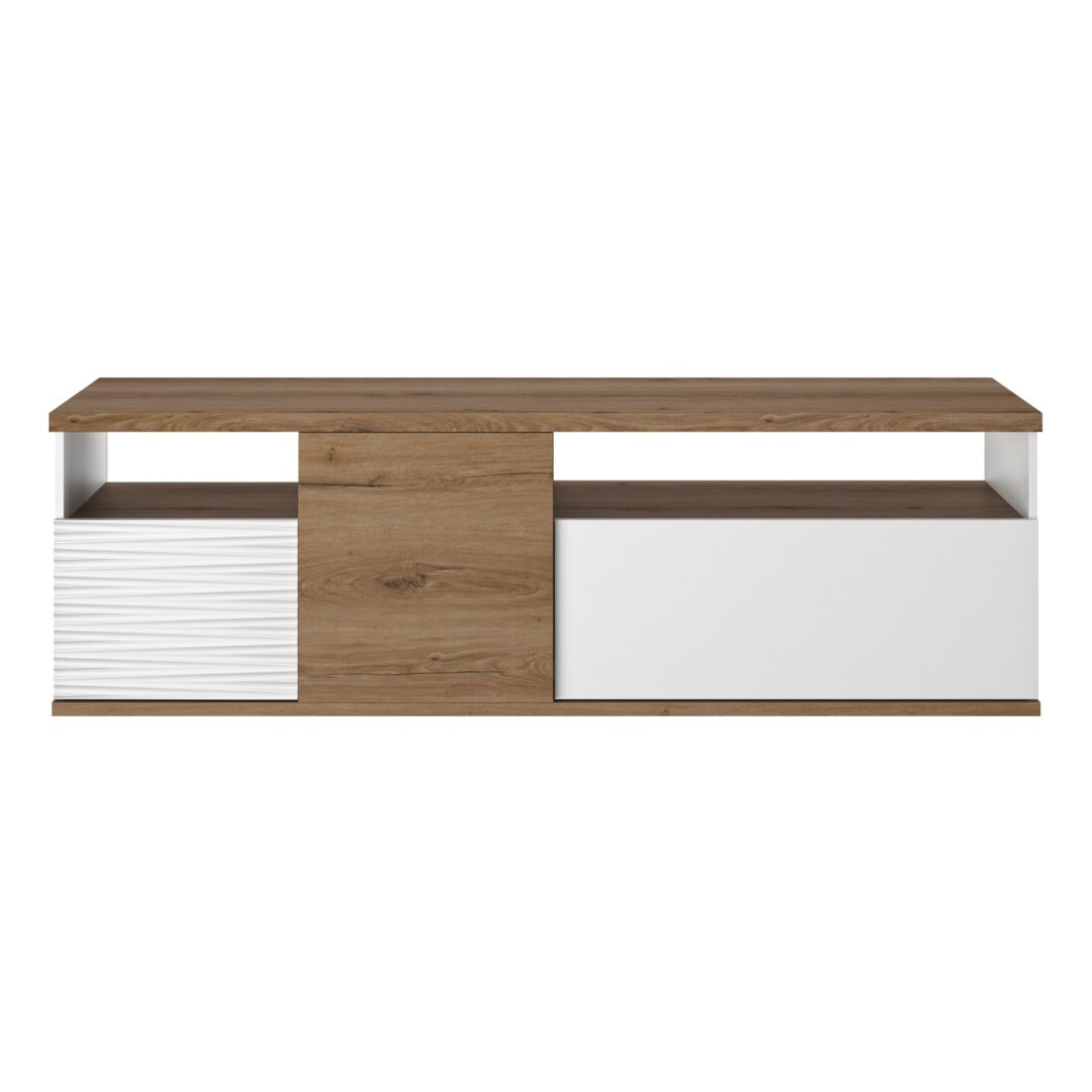 Tv Meubel Otello 8211 Wit Hoogglans 8211 2 Deuren 1 Lade