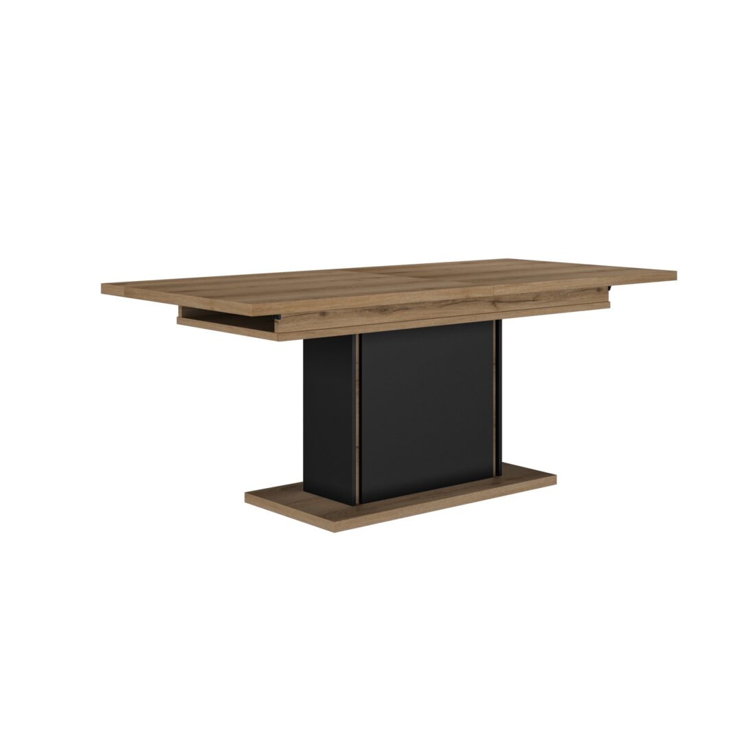 Eetkamertafel Otello 8211 Eken Melamine Matzwart 8211 Uitschuifblad 8211 190 Cm Eetkamertafel Otello 8211 Eken Melamine Matzwart 8211 Uitschuifblad 8211 190 Cm