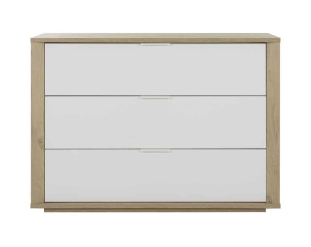 Ladekast Manae 8211 Kastanje Wit Mdf 8211 Met 3 Lades