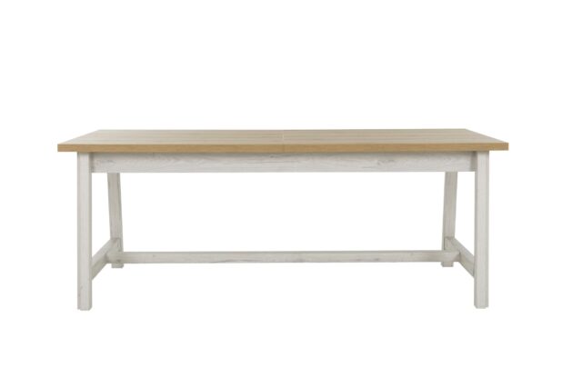 Eetkamertafel Manosque 8211 Eiken Helvezia Wit Mdf 8211 Verlengblad