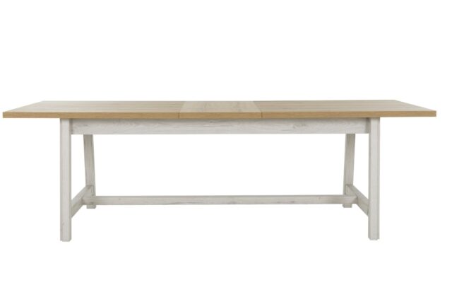 Eetkamertafel Manosque 8211 Eiken Helvezia Wit Mdf 8211 Verlengblad