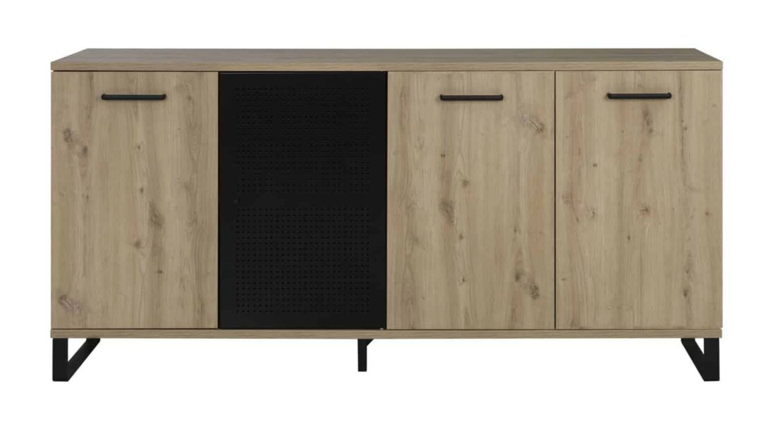 Dressoir Artisan 8211 Eiken Artisan Zwart 8211 4 Deuren Dressoir Artisan 8211 Eiken Artisan Zwart 8211 4 Deuren
