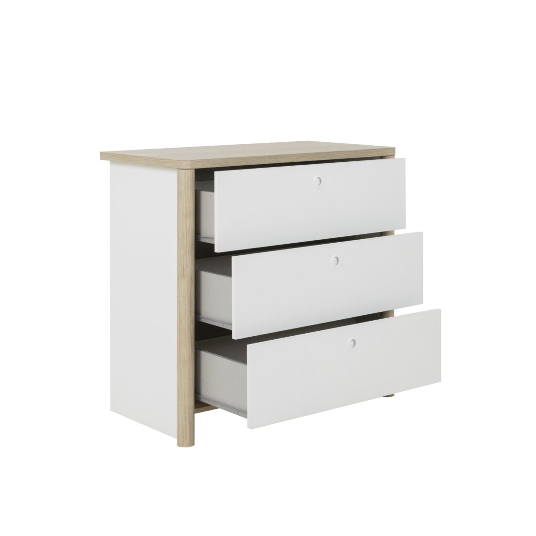 Ladekast Matis 8211 Kastanje Wit Mdf 8211 Met 3 Lades