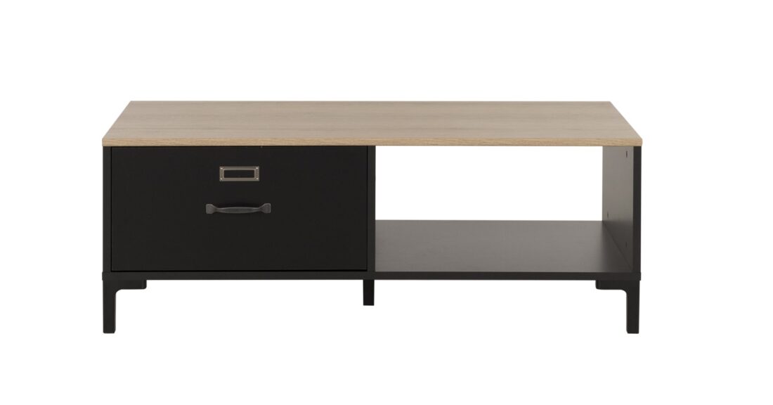 Salontafel Manchester 8211 Zwart Helvezia Eiken 8211 1 Lade En 1 Vak Salontafel Manchester 8211 Zwart Helvezia Eiken 8211 1 Lade En 1 Vak