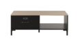 Salontafel Manchester - Zwart / Helvezia eiken - 1 lade en 1 vak
