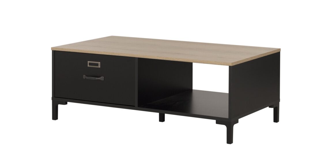 Salontafel Manchester 8211 Zwart Helvezia Eiken 8211 1 Lade En 1 Vak Salontafel Manchester 8211 Zwart Helvezia Eiken 8211 1 Lade En 1 Vak