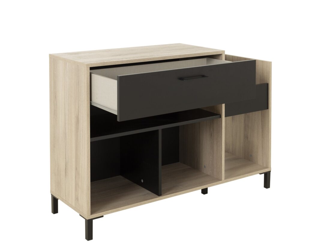 Opbergkast Chicago 8211 Licht Eiken Zwart