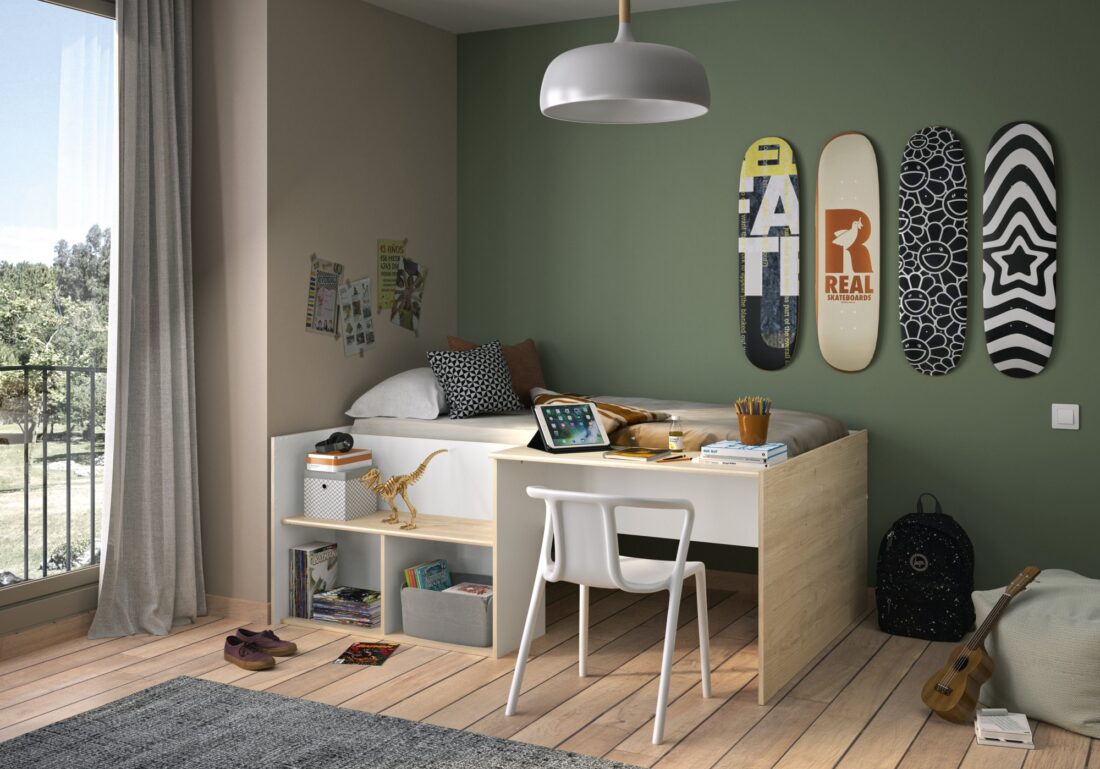 Ledikant Oscar 8211 Licht Eik Wit 8211 90 215 190 Cm Ledikant Oscar 8211 Licht Eik Wit 8211 90 215 190 Cm