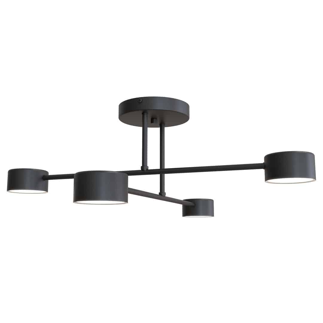 Plafondlamp Halo 8211 Zwart 8211 4 Spots